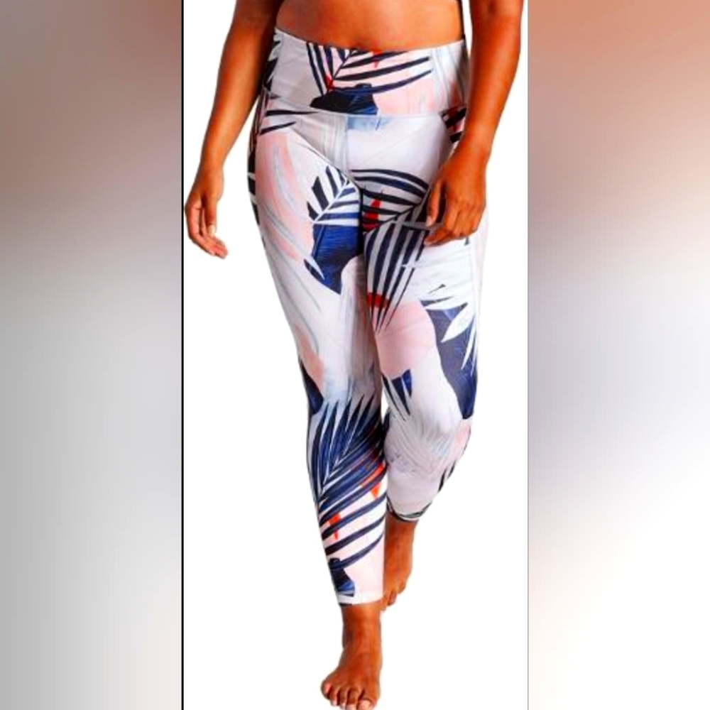 Athleta Tahitian Salutation Women's Leggings Size 2X Pants Floral